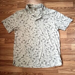 Puma Cloudspun Atmos Gray Pattern Polo Shirt Ocala Golf Club men’s large